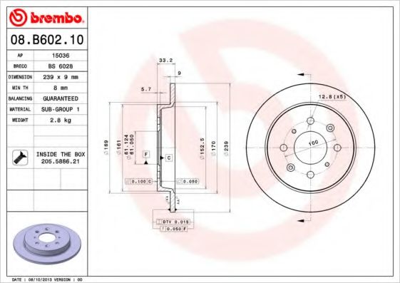 BREMBO 08.B602.10