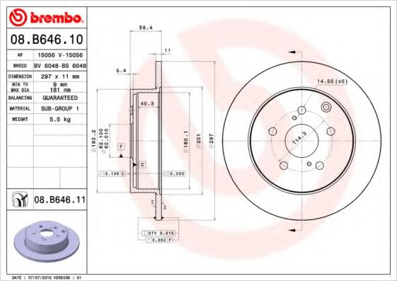 BREMBO 08.B646.11