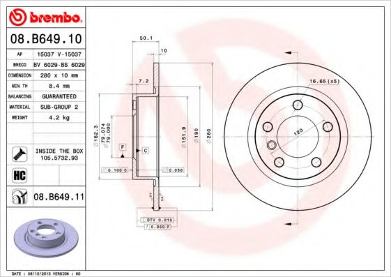 BREMBO 08.B649.11