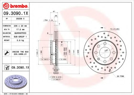 BREMBO 09.3090.1X