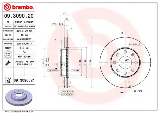 BREMBO 09.3090.21