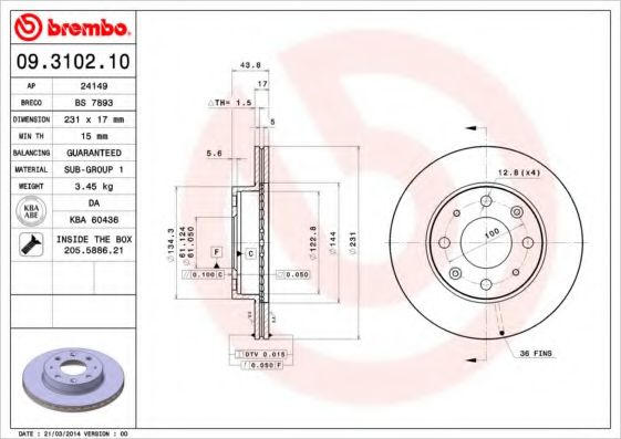 BREMBO 09.3102.10