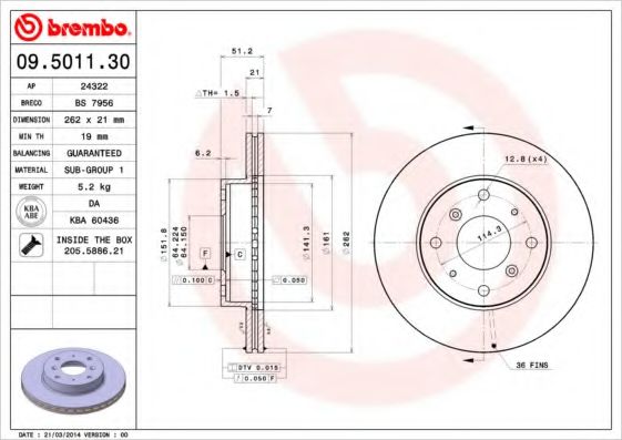 BREMBO 09.5011.30