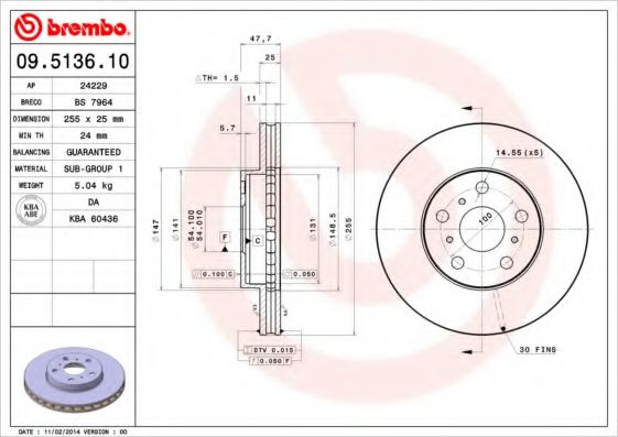 BREMBO 09.5136.10