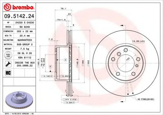 BREMBO 09.5142.24