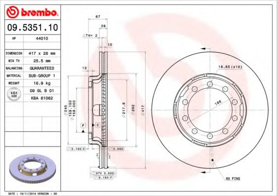 BREMBO 09.5351.10