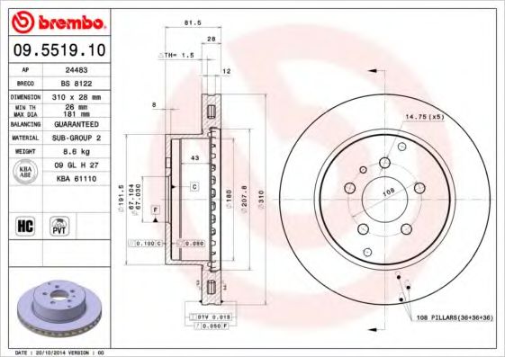 BREMBO 09.5519.10