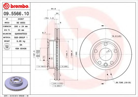 BREMBO 09.5566.10