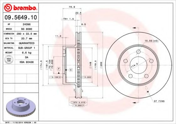 BREMBO 09.5649.10