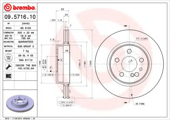 BREMBO 09.5716.10