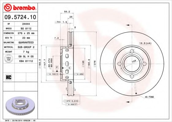 BREMBO 09.5724.10