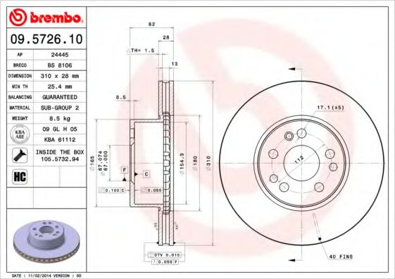 BREMBO 09.5726.10