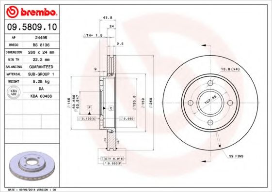 BREMBO 09.5809.10