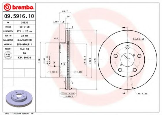 BREMBO 09.5916.10