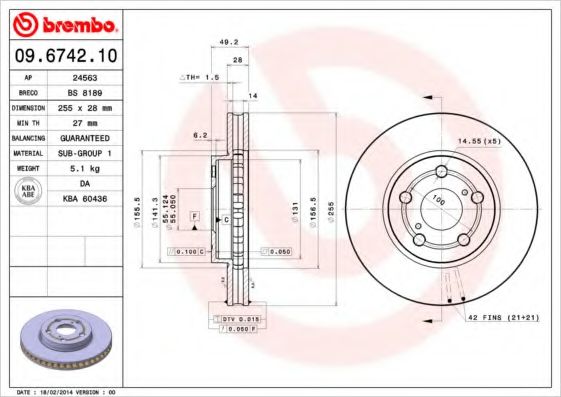 BREMBO 09.6742.10