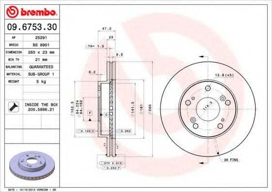 BREMBO 09.6753.30