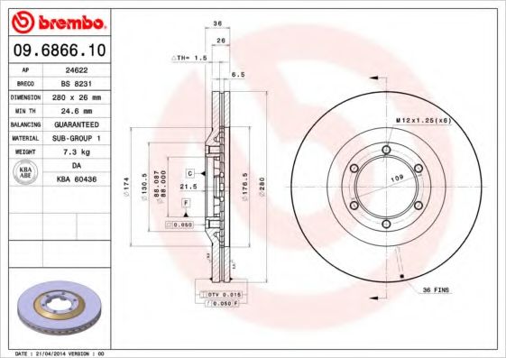 BREMBO 09.6866.10