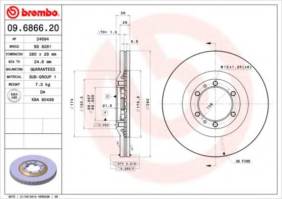 BREMBO 09.6866.20