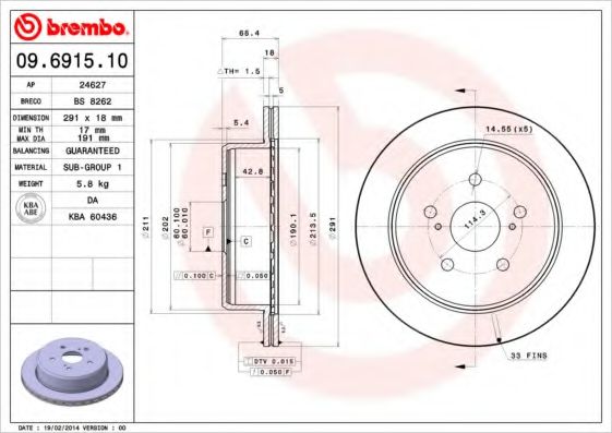 BREMBO 09.6915.10