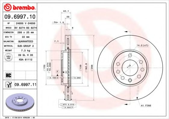 BREMBO 09.6997.10