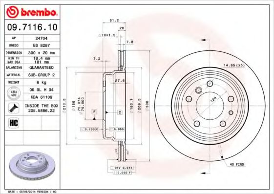 BREMBO 09.7116.10