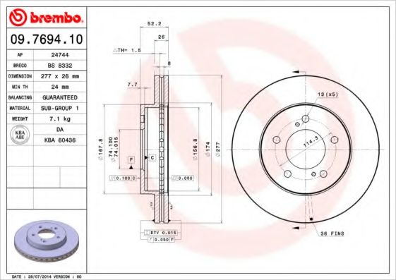 BREMBO 09.7694.10