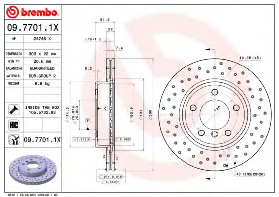 BREMBO 09.7701.1X