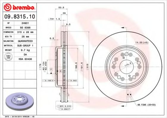 BREMBO 09.8315.10