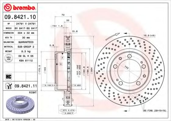 BREMBO 09.8421.11