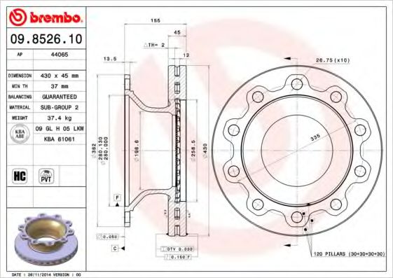 BREMBO 09.8526.10