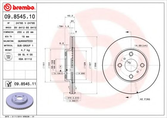 BREMBO 09.8545.11