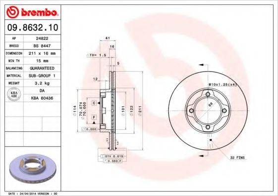 BREMBO 09.8632.10