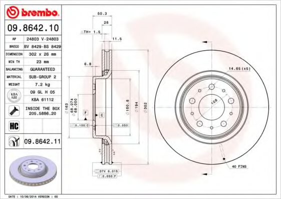 BREMBO 09.8642.10