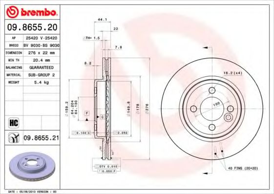 BREMBO 09.8655.21