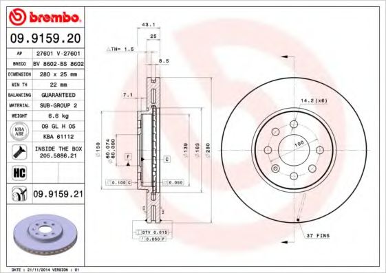 BREMBO 09.9159.20