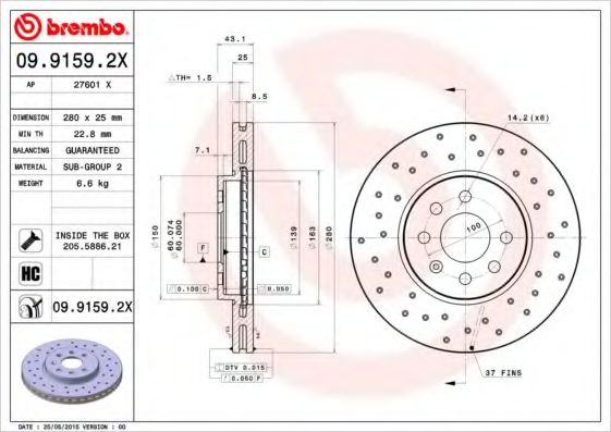 BREMBO 09.9159.2X