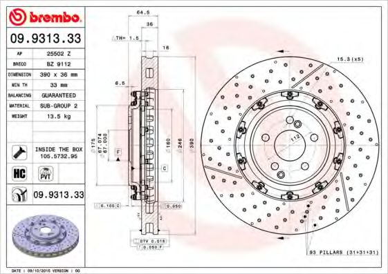 BREMBO 09.9313.33