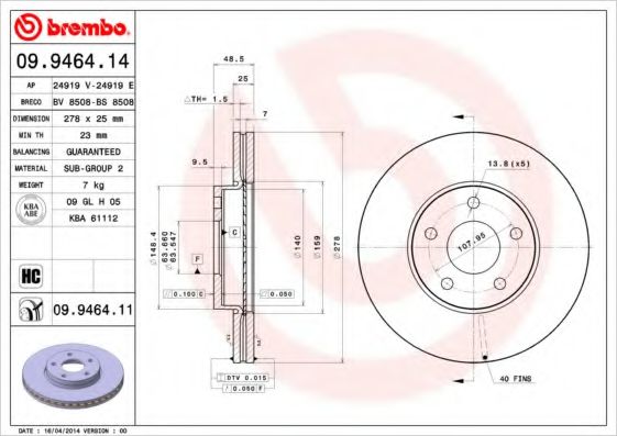 BREMBO 09.9464.11