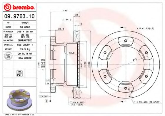 BREMBO 09.9763.10