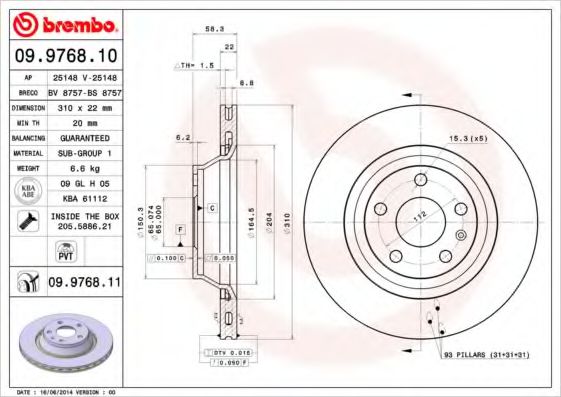 BREMBO 09.9768.11