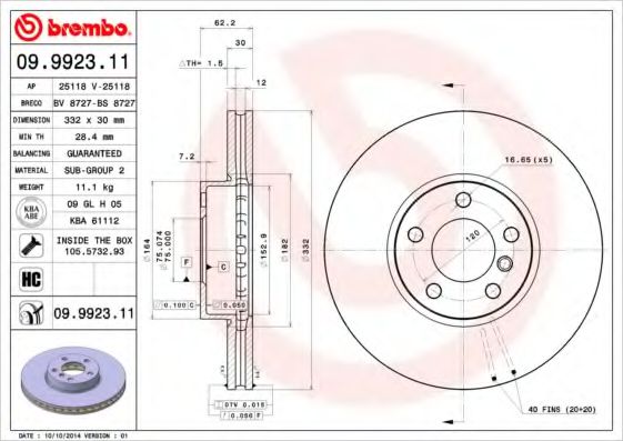 BREMBO 09.9923.11