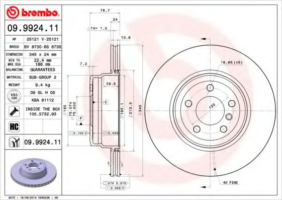 BREMBO 09.9924.11