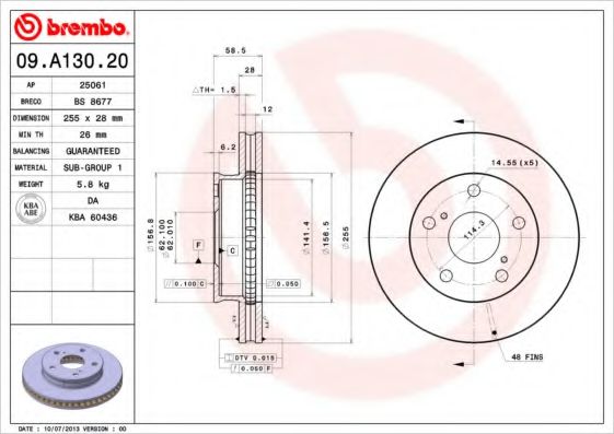 BREMBO 09.A130.20