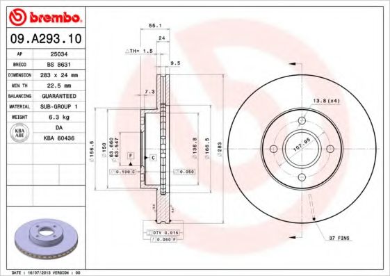 BREMBO 09.A293.10