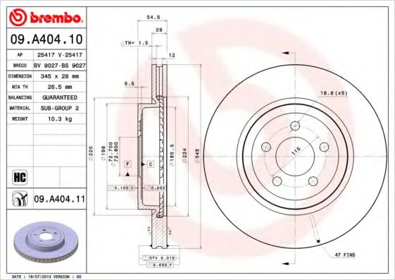 BREMBO 09.A404.10
