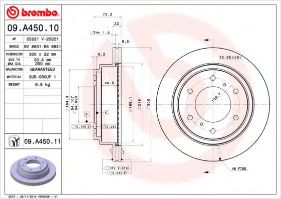 BREMBO 09.A450.11