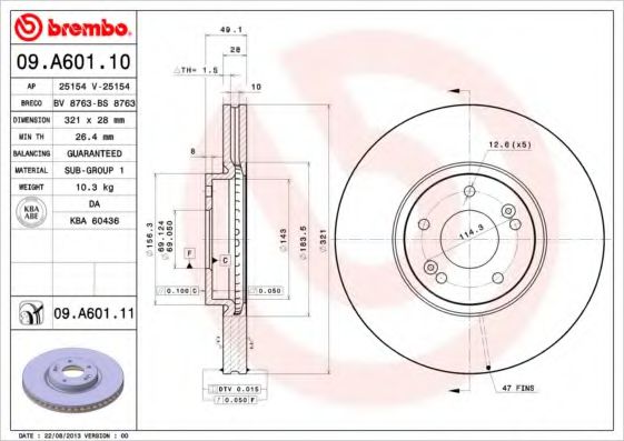 BREMBO 09.A601.10