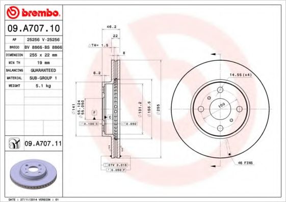 BREMBO 09.A707.10