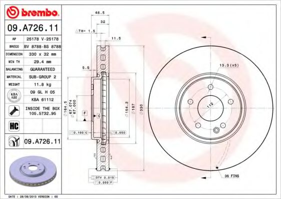 BREMBO 09.A726.11