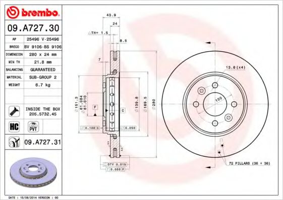 BREMBO 09.A727.31